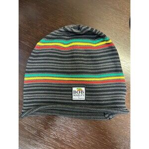 Bob Marley x Billabong Red Yellow Black Green Beanie Hat 100% organic cotton
